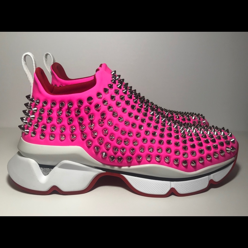 Christian Louboutin Spike Sock Donna Pink US6